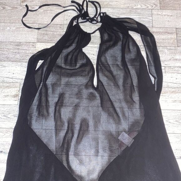 Vintage VS, Sheer V-Neck Halter, Slip Dress - Picture 7 of 15